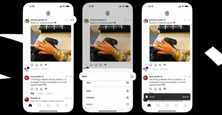 Threads add a bookmark feature akin to Instagram: This is how to apply it