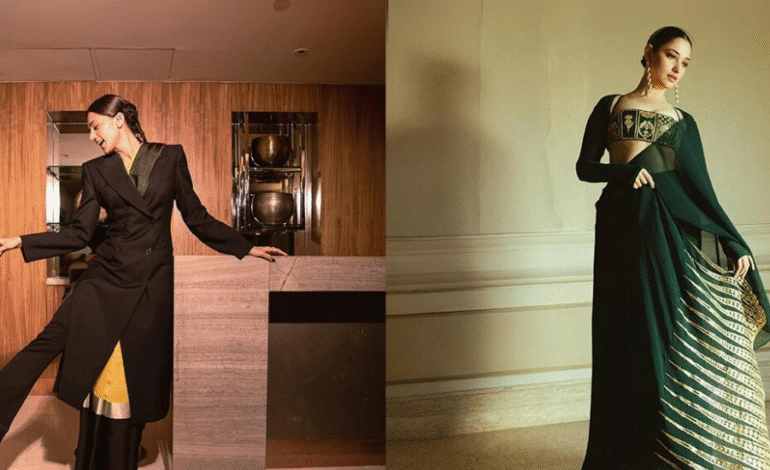 Bollywood Divas Add Contemporary Twist to Traditional Saris: Insights from Taapsee Pannu to Tamannaah Bhatia